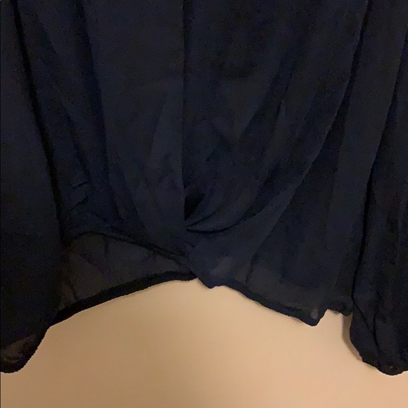 See thru navy blue blouse - Picture 3 of 6